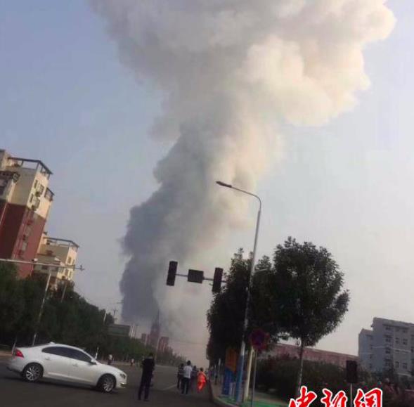 河南义马气化厂爆炸现场