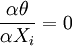 \frac{\alpha\theta}{\alpha X_i}=0